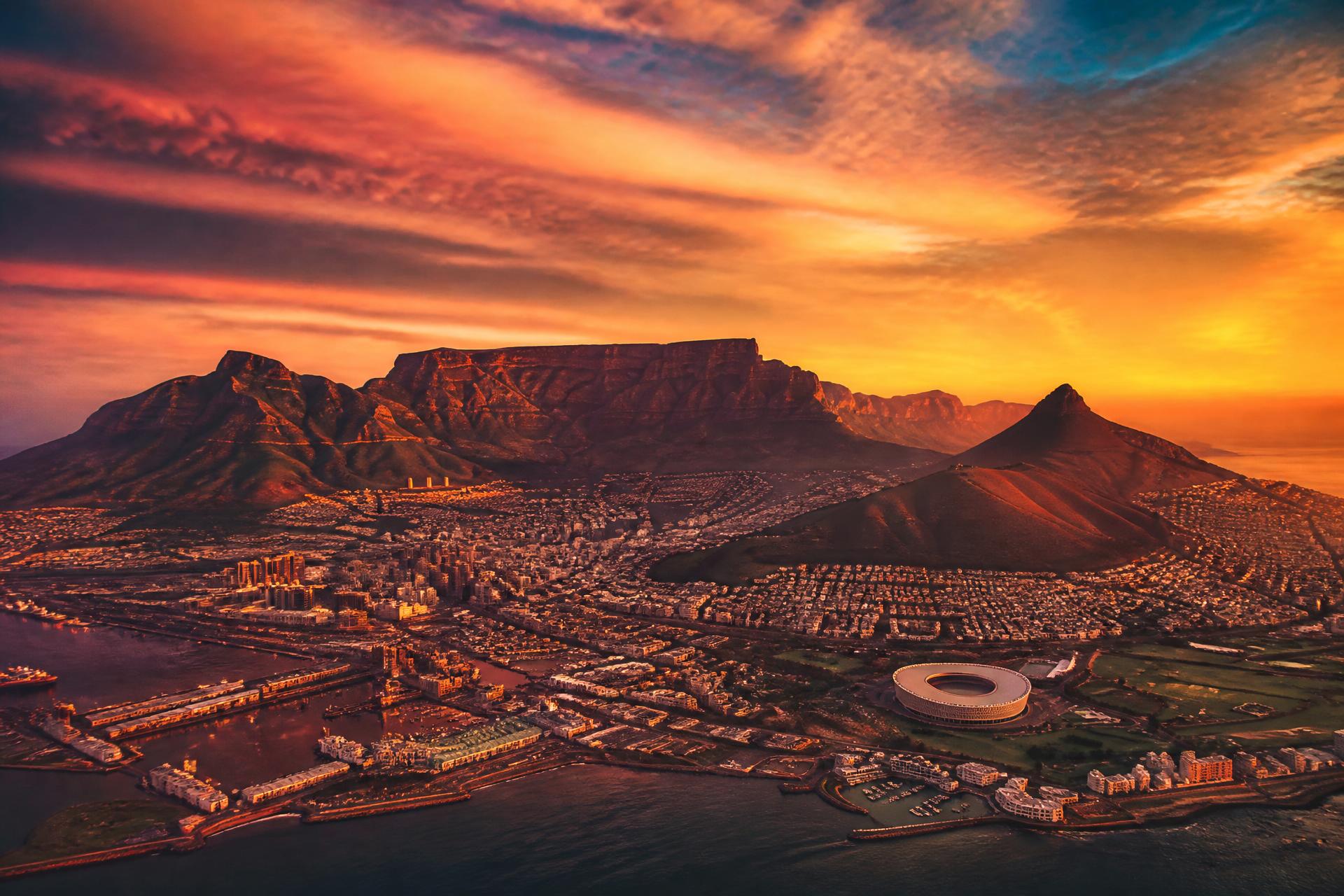 Cape Town at sunset